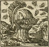 Picture 181 of 217 from Francisci Sanctii Brocensis in inclyta Salmaticensi Academia rhetoricae Graecaeque linguae professoris Comment. in And. Alciati emblemata : nunc denuo multis in locis accurate recognita, & quamplurimis figuris illustrata : cum indice copiosissimo (1573), leaf 485