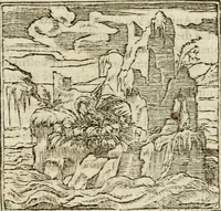 An illustration from Francisci Sanctii Brocensis in inclyta Salmaticensi Academia rhetoricae Graecaeque linguae professoris Comment. in And. Alciati emblemata : nunc denuo multis in locis accurate recognita, & quamplurimis figuris illustrata : cum indice copiosissimo (1573)