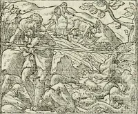 An illustration from Francisci Sanctii Brocensis in inclyta Salmaticensi Academia rhetoricae Graecaeque linguae professoris Comment. in And. Alciati emblemata : nunc denuo multis in locis accurate recognita, & quamplurimis figuris illustrata : cum indice copiosissimo (1573)