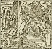 An illustration from Francisci Sanctii Brocensis in inclyta Salmaticensi Academia rhetoricae Graecaeque linguae professoris Comment. in And. Alciati emblemata : nunc denuo multis in locis accurate recognita, & quamplurimis figuris illustrata : cum indice copiosissimo (1573)
