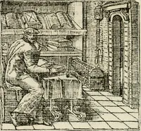 An illustration from Francisci Sanctii Brocensis in inclyta Salmaticensi Academia rhetoricae Graecaeque linguae professoris Comment. in And. Alciati emblemata : nunc denuo multis in locis accurate recognita, & quamplurimis figuris illustrata : cum indice copiosissimo (1573)