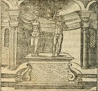 An illustration from Francisci Sanctii Brocensis In inclyta Salmaticensi Academia Rhetoricæ, Graecæque linguæ professoris Comment. in And. Alciati Emblemata : nunc denuò multis in locis accuratè recognita, & quamplurimis figuris illustrata ; cum indice copiosissimo (1573)