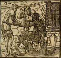 An illustration from Francisci Sanctii Brocensis In inclyta Salmaticensi Academia Rhetoricæ, Graecæque linguæ professoris Comment. in And. Alciati Emblemata : nunc denuò multis in locis accuratè recognita, & quamplurimis figuris illustrata ; cum indice copiosissimo (1573)