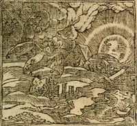 An illustration from Francisci Sanctii Brocensis In inclyta Salmaticensi Academia Rhetoricæ, Graecæque linguæ professoris Comment. in And. Alciati Emblemata : nunc denuò multis in locis accuratè recognita, & quamplurimis figuris illustrata ; cum indice copiosissimo (1573)