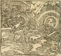 An illustration from Francisci Sanctii Brocensis In inclyta Salmaticensi Academia Rhetoricæ, Graecæque linguæ professoris Comment. in And. Alciati Emblemata : nunc denuò multis in locis accuratè recognita, & quamplurimis figuris illustrata ; cum indice copiosissimo (1573)