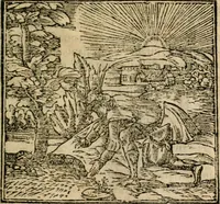 An illustration from Francisci Sanctii Brocensis In inclyta Salmaticensi Academia Rhetoricæ, Graecæque linguæ professoris Comment. in And. Alciati Emblemata : nunc denuò multis in locis accuratè recognita, & quamplurimis figuris illustrata ; cum indice copiosissimo (1573)