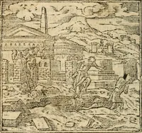 An illustration from Francisci Sanctii Brocensis In inclyta Salmaticensi Academia Rhetoricæ, Graecæque linguæ professoris Comment. in And. Alciati Emblemata : nunc denuò multis in locis accuratè recognita, & quamplurimis figuris illustrata ; cum indice copiosissimo (1573)