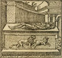 An illustration from Francisci Sanctii Brocensis In inclyta Salmaticensi Academia Rhetoricæ, Graecæque linguæ professoris Comment. in And. Alciati Emblemata : nunc denuò multis in locis accuratè recognita, & quamplurimis figuris illustrata ; cum indice copiosissimo (1573)
