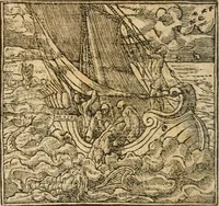 An illustration from Francisci Sanctii Brocensis In inclyta Salmaticensi Academia Rhetoricæ, Graecæque linguæ professoris Comment. in And. Alciati Emblemata : nunc denuò multis in locis accuratè recognita, & quamplurimis figuris illustrata ; cum indice copiosissimo (1573)