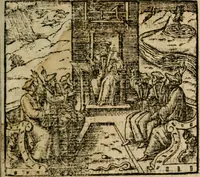 An illustration from Francisci Sanctii Brocensis In inclyta Salmaticensi Academia Rhetoricæ, Graecæque linguæ professoris Comment. in And. Alciati Emblemata : nunc denuò multis in locis accuratè recognita, & quamplurimis figuris illustrata ; cum indice copiosissimo (1573)