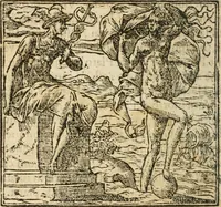 An illustration from Francisci Sanctii Brocensis In inclyta Salmaticensi Academia Rhetoricæ, Graecæque linguæ professoris Comment. in And. Alciati Emblemata : nunc denuò multis in locis accuratè recognita, & quamplurimis figuris illustrata ; cum indice copiosissimo (1573)