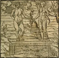 Picture 100 of 212 from Francisci Sanctii Brocensis In inclyta Salmaticensi Academia Rhetoricæ, Graecæque linguæ professoris Comment. in And. Alciati Emblemata : nunc denuò multis in locis accuratè recognita, & quamplurimis figuris illustrata ; cum indice copiosissimo (1573), leaf 310