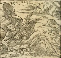 An illustration from Francisci Sanctii Brocensis In inclyta Salmaticensi Academia Rhetoricæ, Graecæque linguæ professoris Comment. in And. Alciati Emblemata : nunc denuò multis in locis accuratè recognita, & quamplurimis figuris illustrata ; cum indice copiosissimo (1573)