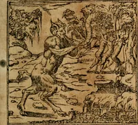 An illustration from Francisci Sanctii Brocensis In inclyta Salmaticensi Academia Rhetoricæ, Graecæque linguæ professoris Comment. in And. Alciati Emblemata : nunc denuò multis in locis accuratè recognita, & quamplurimis figuris illustrata ; cum indice copiosissimo (1573)