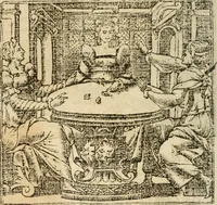 An illustration from Francisci Sanctii Brocensis In inclyta Salmaticensi Academia Rhetoricæ, Graecæque linguæ professoris Comment. in And. Alciati Emblemata : nunc denuò multis in locis accuratè recognita, & quamplurimis figuris illustrata ; cum indice copiosissimo (1573)