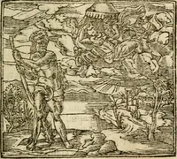 An illustration from Francisci Sanctii Brocensis In inclyta Salmaticensi Academia Rhetoricæ, Graecæque linguæ professoris Comment. in And. Alciati Emblemata : nunc denuò multis in locis accuratè recognita, & quamplurimis figuris illustrata ; cum indice copiosissimo (1573)