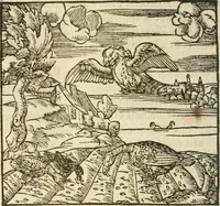 An illustration from Francisci Sanctii Brocensis In inclyta Salmaticensi Academia Rhetoricæ, Graecæque linguæ professoris Comment. in And. Alciati Emblemata : nunc denuò multis in locis accuratè recognita, & quamplurimis figuris illustrata ; cum indice copiosissimo (1573)