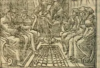 An illustration from Francisci Sanctii Brocensis In inclyta Salmaticensi Academia Rhetoricæ, Graecæque linguæ professoris Comment. in And. Alciati Emblemata : nunc denuò multis in locis accuratè recognita, & quamplurimis figuris illustrata ; cum indice copiosissimo (1573)
