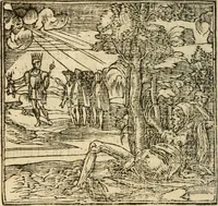 An illustration from Francisci Sanctii Brocensis In inclyta Salmaticensi Academia Rhetoricæ, Graecæque linguæ professoris Comment. in And. Alciati Emblemata : nunc denuò multis in locis accuratè recognita, & quamplurimis figuris illustrata ; cum indice copiosissimo (1573)