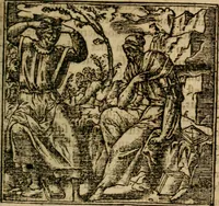 An illustration from Francisci Sanctii Brocensis In inclyta Salmaticensi Academia Rhetoricæ, Graecæque linguæ professoris Comment. in And. Alciati Emblemata : nunc denuò multis in locis accuratè recognita, & quamplurimis figuris illustrata ; cum indice copiosissimo (1573)