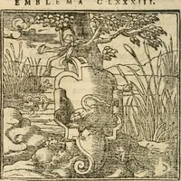 Picture 183 of 212 from Francisci Sanctii Brocensis In inclyta Salmaticensi Academia Rhetoricæ, Graecæque linguæ professoris Comment. in And. Alciati Emblemata : nunc denuò multis in locis accuratè recognita, & quamplurimis figuris illustrata ; cum indice copiosissimo (1573), leaf 507