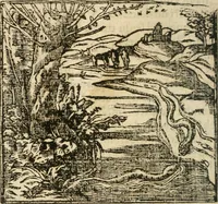 An illustration from Francisci Sanctii Brocensis In inclyta Salmaticensi Academia Rhetoricæ, Graecæque linguæ professoris Comment. in And. Alciati Emblemata : nunc denuò multis in locis accuratè recognita, & quamplurimis figuris illustrata ; cum indice copiosissimo (1573)
