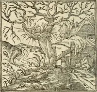 An illustration from Francisci Sanctii Brocensis In inclyta Salmaticensi Academia Rhetoricæ, Graecæque linguæ professoris Comment. in And. Alciati Emblemata : nunc denuò multis in locis accuratè recognita, & quamplurimis figuris illustrata ; cum indice copiosissimo (1573)