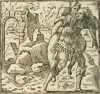 An illustration from Francisci Sanctii Brocensis In inclyta Salmaticensi Academia Rhetoricæ, Graecæque linguæ professoris Comment. in And. Alciati Emblemata : nunc denuò multis in locis accuratè recognita, & quamplurimis figuris illustrata ; cum indice copiosissimo (1573)