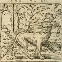 An illustration from Francisci Sanctii Brocensis In inclyta Salmaticensi Academia Rhetoricæ, Graecæque linguæ professoris Comment. in And. Alciati Emblemata : nunc denuò multis in locis accuratè recognita, & quamplurimis figuris illustrata ; cum indice copiosissimo (1573)