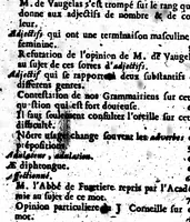 An illustration from Nouvelles observations [microforme] : ou, Guerre civile des françois, sur la langue (1688)