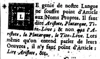An illustration from Le Génie de la langue françoise. Suite du génie de la langue françoise. [microforme] (1685)