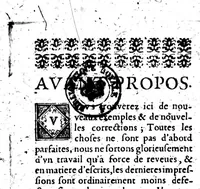 An illustration from La rhétorique françoise ou pour principale augmentation l'on trouve les secrets de nostre langue [microforme] (1665)