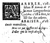 An illustration from Trésor de recherches et antiquitez gauloises et françoises réduites en ordre alphabétique [microforme] : et enrichies de beaucoup d'origines, épitaphes, & autres choses rares & curieuses, comme aussi de beaucoup de mots de la langue thyoise ou theuth-franque (1655)