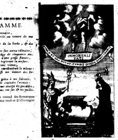 Picture 1 of 6 from L'Apothéose du dictionnaire de l'Académie, et son expulsion de la région céleste [microforme] (1696), leaf 1