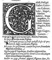 Picture 12 of 33 from Dictionnaire francoislatin, contenant les mots & manières de parler francois, tournez en latin [microforme] (1539), leaf 239