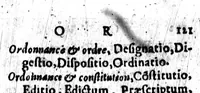 An illustration from Les mots francois selon l'ordre des lettres, ainsi qu'il faut escrire, tournez en latin pour les enfans [microforme] (1567)