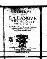 An illustration from Liberté de la langue françoise dans sa pureté [microforme] (1651)