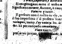 An illustration from La novissima grammatica delle tré lingue italiana, franzese e spagnuola [microform] (1664)