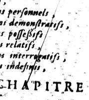 An illustration from Remarques sur les principales difficultés que les estrangers ont en la langue françoise [microforme] (1672)