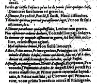 An illustration from Dictionnaire françois latin, auquel les mots françois, avec les manières d'user d'iceulx, sont tournez en latin [microforme] (1564)
