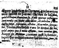 An illustration from Celt-hellenisme, ou, Etymologic des mots francois tirez du graec [microforme] : plus preuves en general de la descente de nostre langue (1581)