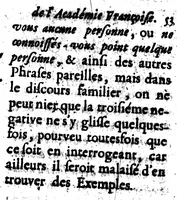 An illustration from Remarques et decisions de l'Académie Françoise [microforme] (1698)