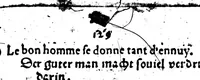 An illustration from Synonymes. C'est à dire plusieurs propos, porpres tant en escrivant qu'en parlant, tirez quasi tous à un mesme sens pour monstrer la richesse de la langue françoise [microforme] (1569)