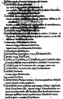 An illustration from Dictionnaire francois-latin, autrement dict, Les mots francois avec les manieres duser dideux, tournez en latin [microforme] (1549)