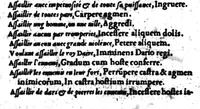 An illustration from Dictionnaire francois-latin, autrement dict, Les mots francois avec les manieres duser dideux, tournez en latin [microforme] (1549)