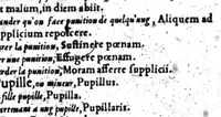 An illustration from Dictionnaire francois-latin, autrement dict, Les mots francois avec les manieres duser dideux, tournez en latin [microforme] (1549)