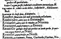 An illustration from Dictionnaire francois-latin, autrement dict, Les mots francois avec les manieres duser dideux, tournez en latin [microforme] (1549)