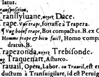 Picture 61 of 68 from Dictionnaire francois-latin, autrement dict, Les mots francois avec les manieres duser dideux, tournez en latin [microforme] (1549), leaf 625