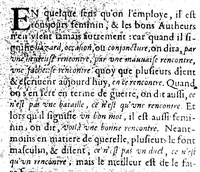 An illustration from Remarques sur la langue françoise utile à ceux qui veulent bien parler et bien éscrire [microforme] (1647)