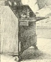 Picture 124 of 200 from Freehand perspective and sketching; principles and methods of expression in the pictorial representation of common objects, interiors, buildings and landscapes (1916), leaf 133